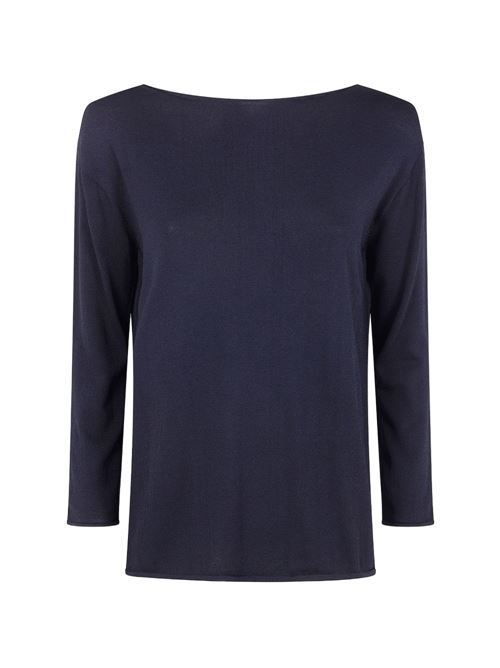 Maglia donna Liviana Conti nera light con dettaglio laterale LIVIANA CONTI | F6SA09Y690